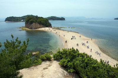 映画「八日目の蝉」ロケ地　「エンジェルロード」小豆島